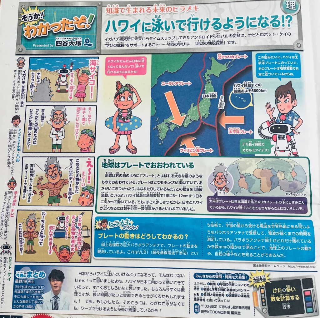 子供に人気の読売KODOMO新聞のコンテンツ